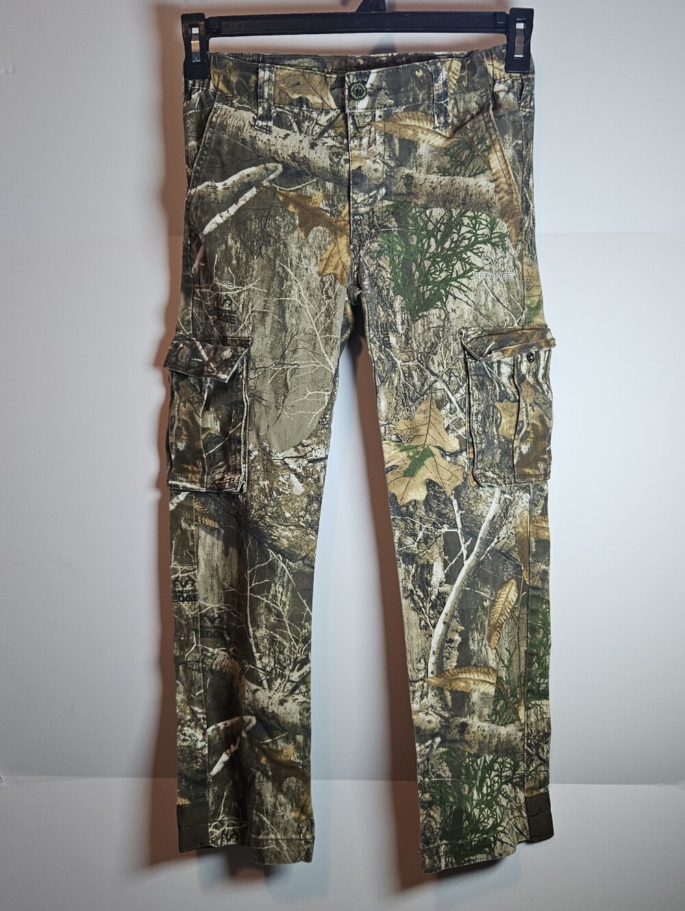 Camo Cargo Pants - Realtree Style Green & Brown Youth Boys